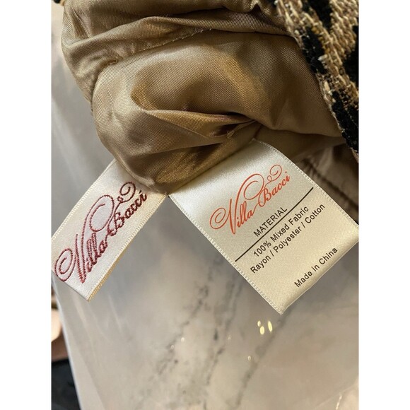 Villa Bacci Leopard Cheetah Animal Print Gold Black Luxury Christmas Stocking - Picture 10 of 11